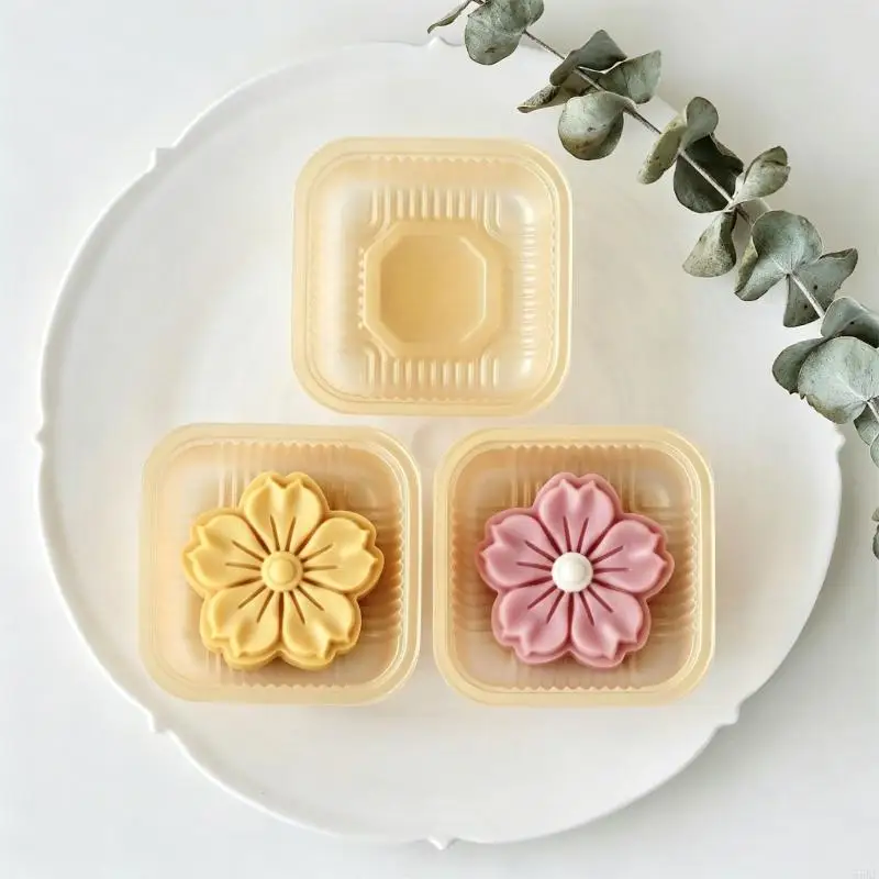 Hand Pressure Mooncakes Molds ABS Plastic Mould Unique Traditional Chinese Pastries Baking Mould Dessert Bakeware 55KF