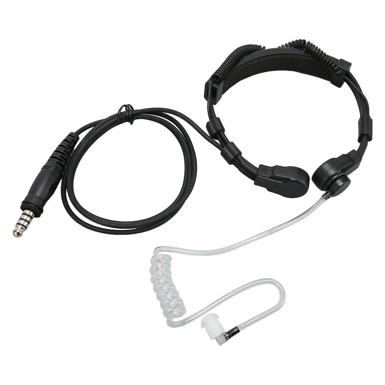 U94 PTT Adapter Military Hands-Free Cable with Throat Mic Earpiece for alan Radios - New!