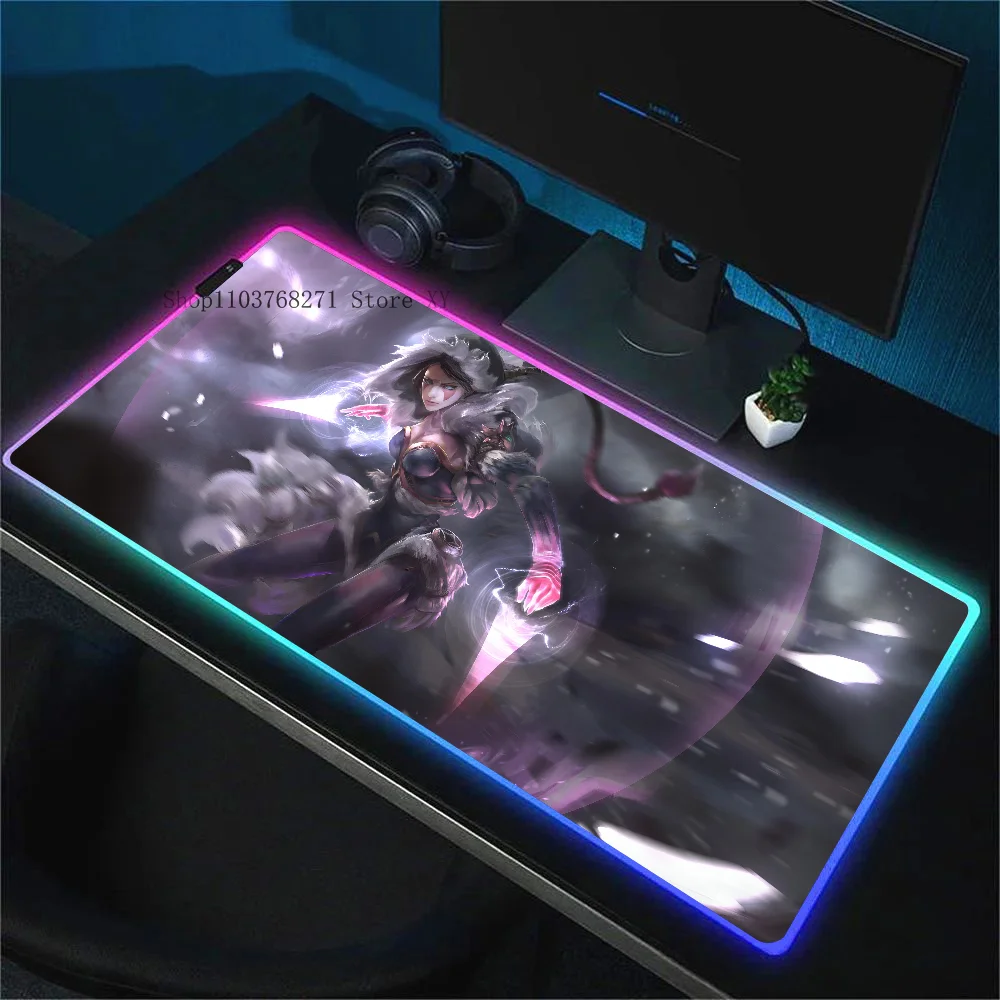Game Dota 2 Mousepad XXL RGB Gaming Mouse Pads HD Black Gamer Accessories Large LED