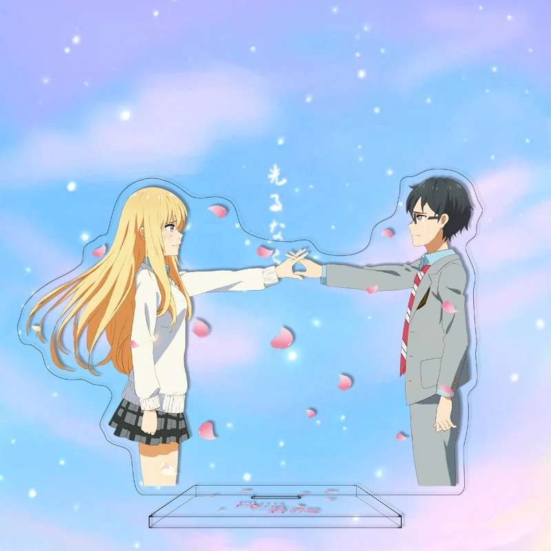 Anime Your Lie in April Acrylic Stand Kosei Arima Kaori Miyazono Figure Stand Plate Cosplay Prop Decor Cartoons Present Gifts