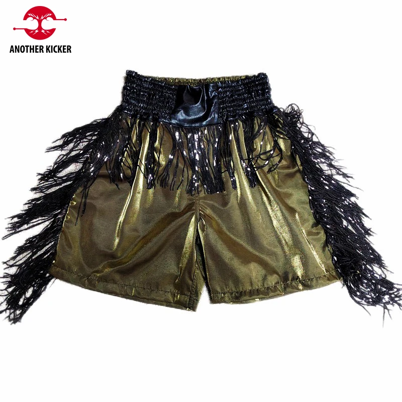 Kickboxing Fight Shorts Men Women Kids Muay Thai Shorts Tassels Professional Boxers MMA BJJ Uniform Cage Boxing Training Pants