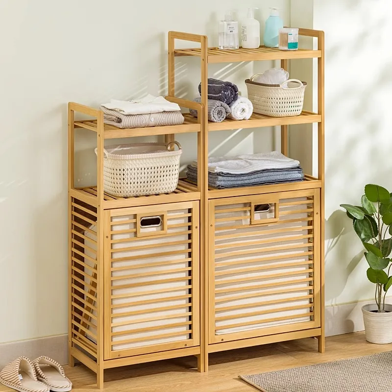 AOLIVIYA Floor Multi-Layer Trolley Shelf Kitchen Household Storage Rack For Laundry Basket Toilet Sundries Stand Cart Unit