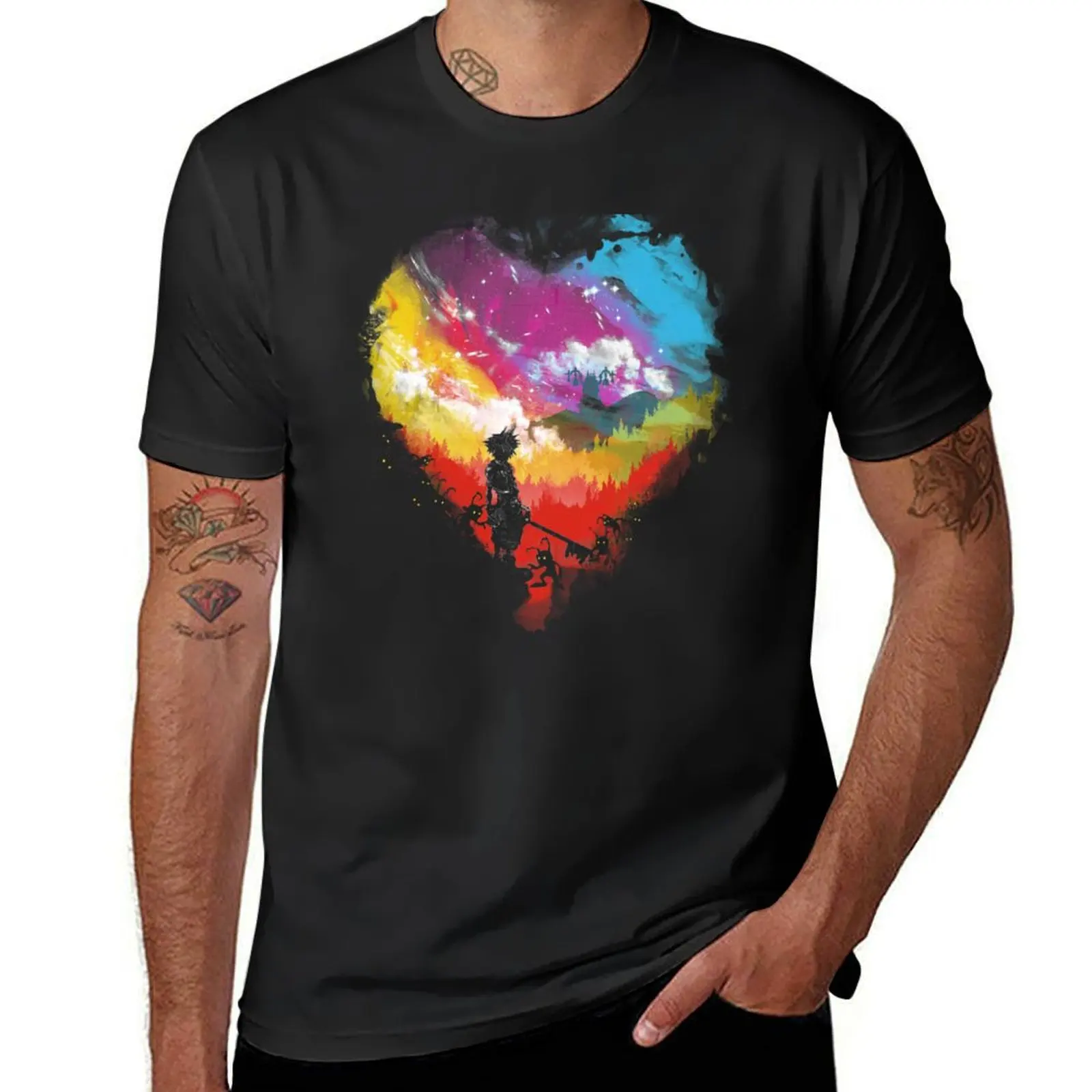 sunset on twilight town T-Shirt Aesthetic clothing cute tops summer top customs design your own slim fit t shirts for men