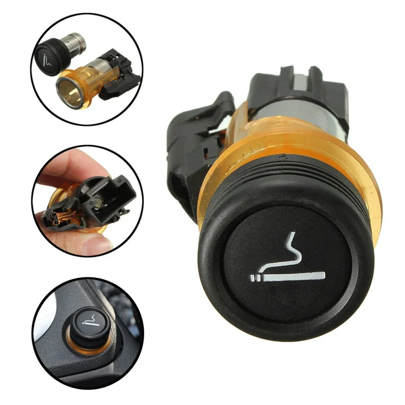 Car Cigarette Lighter Socket 12V 120W Power Plug With LED Light Outlet Socket for Marine Boat Motorcycle Truck RV ATV