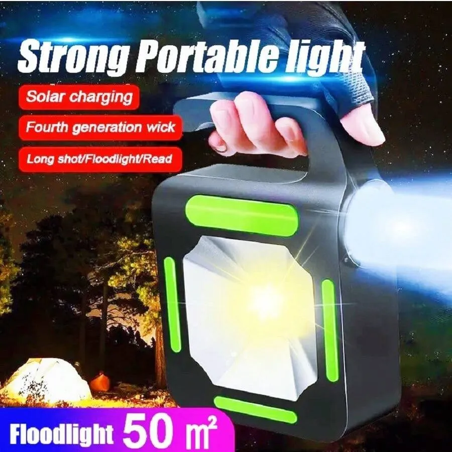 

Солнечная зарядка, COB-фонарь, портативный многофункциональный проекционный светильник, мобильный прожектор для кемпинга и экстренных ситуаций