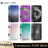 Original Lost Vape Centaurus P200 Box Mod 5-200W Dual 18650 Battery RBA Mode 5 Power Level Quest 2.0 Chip Electronic Cigarette