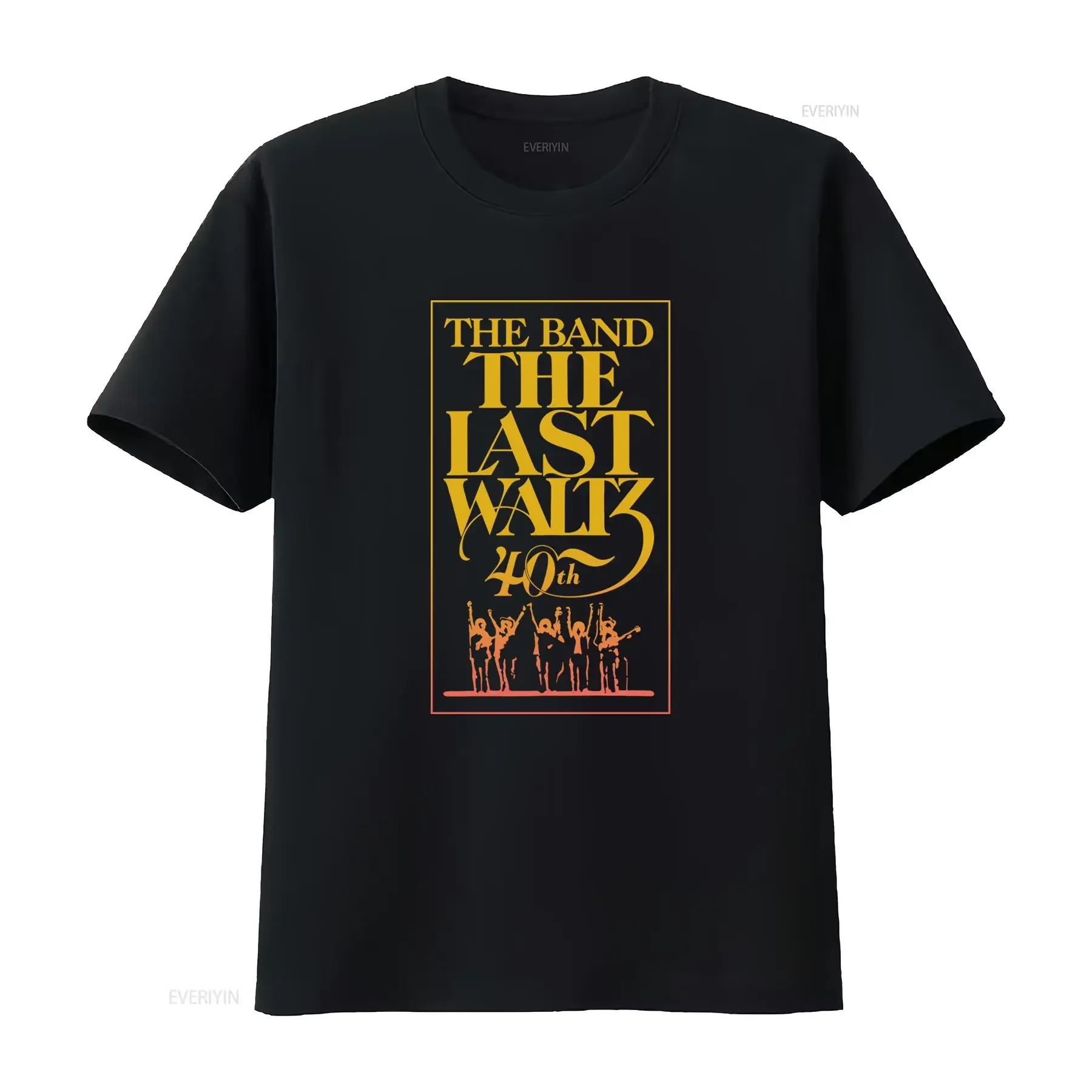 

The Band Last Waltz 40th Anniversary T Shirt Rock Concert Tribute vintage Washed homme Comfortable Top For Everyday Wear
