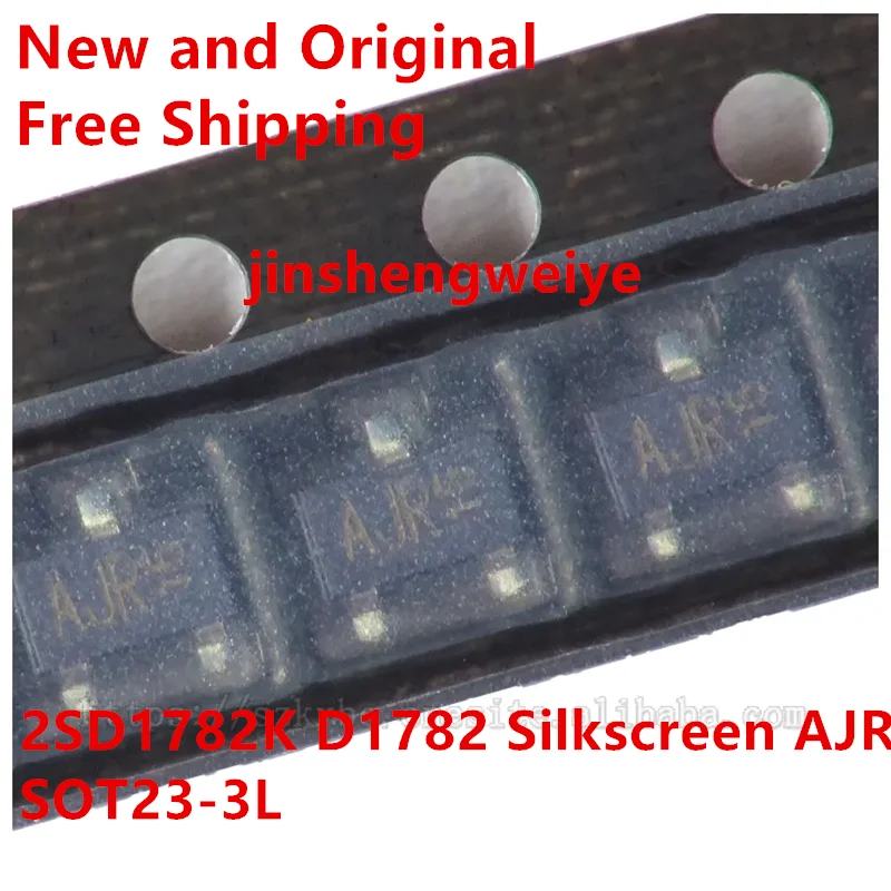 10~50PCS 2SD1782KT146R 2SD1782K Silkscreen AJR SOT23 NPN 80V 0.5A SMT transistor Brand new in stock Free shipping