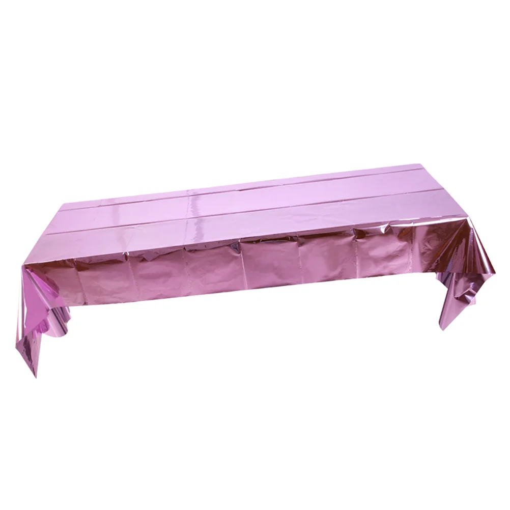 Wedding Table Decoration Cloths Christmas Cover Aluminum Foil Metallic Tablecloths Glossy