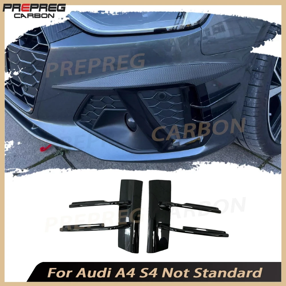 

ABS для Audi A4 S4 2020-2024 нестандартный стиль A, глянцевый черный передний бампер, вентиляционное отверстие, спойлер, накладки, комплекты кузова, автомобильные аксессуары