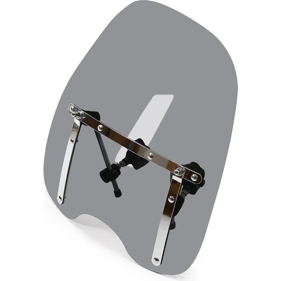 

Универсальное тонированное лобовое стекло 18 "x 16", совместимое с мотоциклом Yamaha Honda Suzuki Harley Kawasaki, прочное дымчатое ветровое стекло