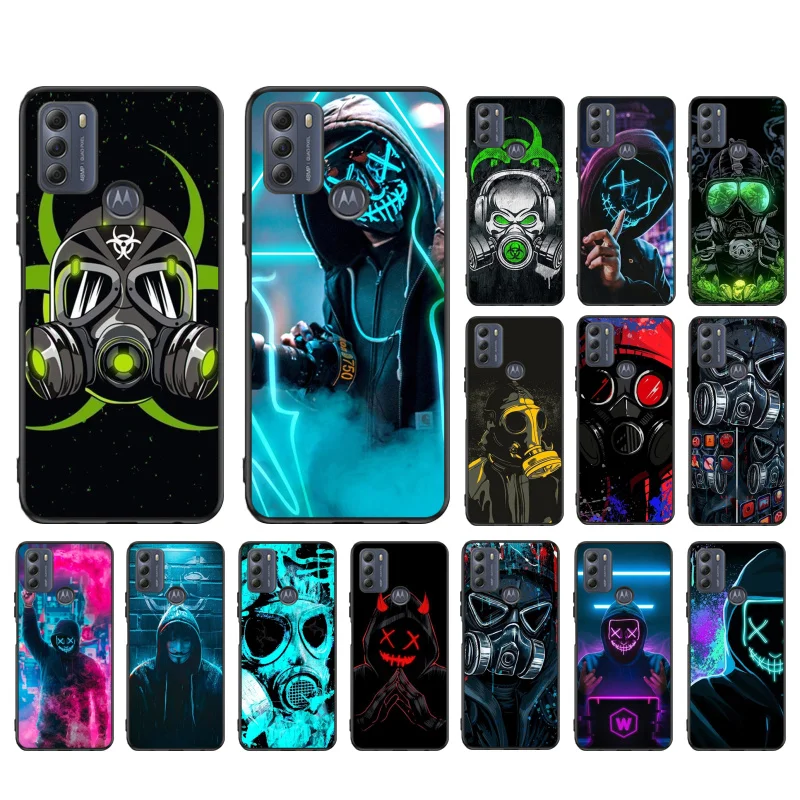 

DJ Man Neon Mask Boy Phone Case for Motorola Moto G Stylus 5G G Play G Power G 5G G Pure 2023 2024 E20 E22 E22i E32 E40 E13