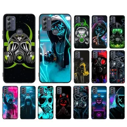 DJ Man Neon Mask Boy Phone Case for Motorola Moto G Stylus 5G G Play G Power G 5G G Pure 2023 2024 E20 E22 E22i E32 E40 E13