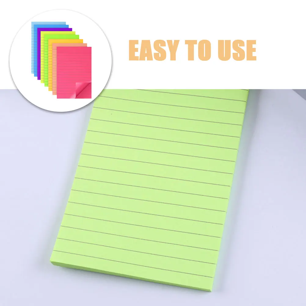 

8Pcs Portable Memo Pads Colored Small Notepads Self-Adhesive for Writing Schedules Plans Sticky Tabs