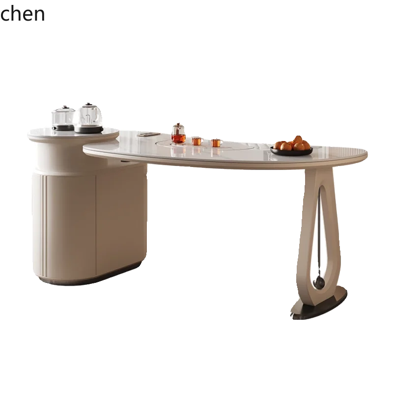 YFY  light luxury modern simple rock slab home balcony cream style tea  combination one-click intelligent water senior sense