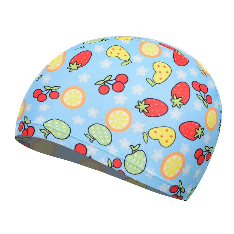 Swimming Cap for Children Elastic Fabric Cute Cartoon for Long Hair Lovely Kids Protect Ears Swim Pool Hat for Boys Girls Swim