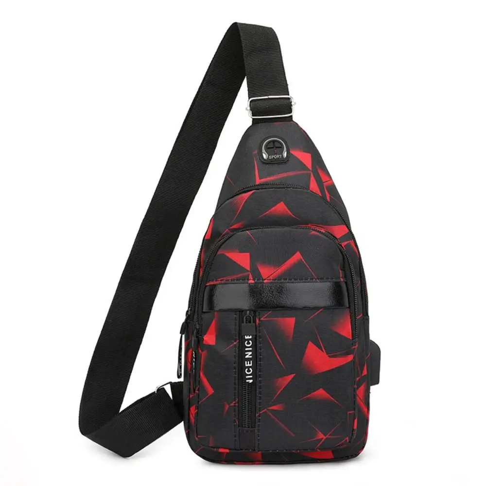 

New Oxford Cloth Men's Chest Bags Multifunctional Purse Waist Bag Black Blue Red Multi-compartment Fitness Bag Unisex