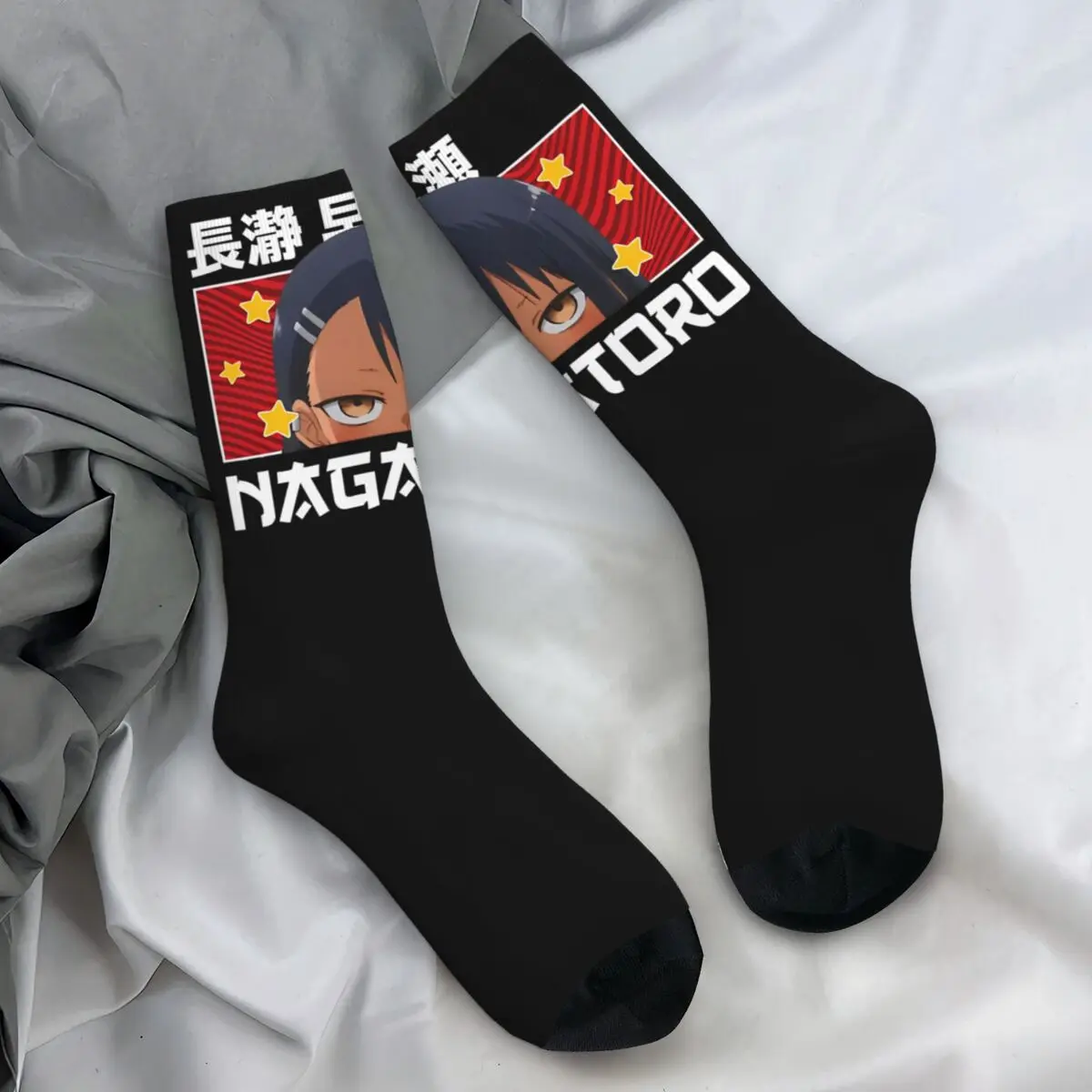 Носки Nagatoro Hayase Ijiranaide Nagatoro-san мужские, мягкие дышащие носки в стиле Харадзюку, зимние спортивные нескользящие носки для бега