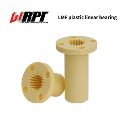 Plastic Linear Bearing LMF Maintenance-Free Round Flange Type Sliding Wear-Resistant Bearing8/10/12/16/20/25/30