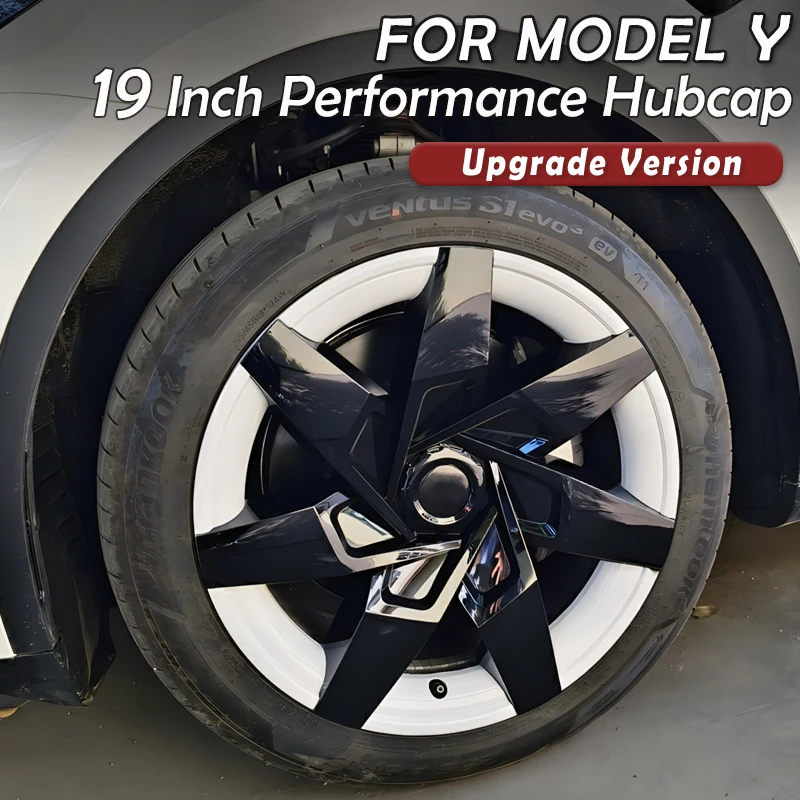 

4PCS Hub Cap Wheel Parts Performance Replacement 19Inch Wheel Cap Automobile Full Rim Cover Accessories for Tesla Model Y Hubcap