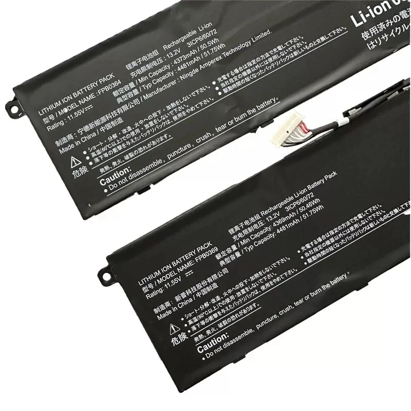 Laptop Battery FPB0364 FPB0369 For CP813907-01 CP813907-03 Series Notebook 11.55V/50.5Wh/4373mAh
