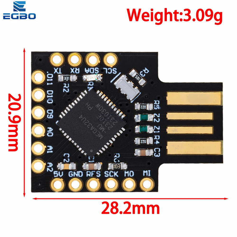 1~10PCS EGBO Beetle Leonardo USB ATMEGA32U4 Mini Development Board Analog virtual keyboard Black and White