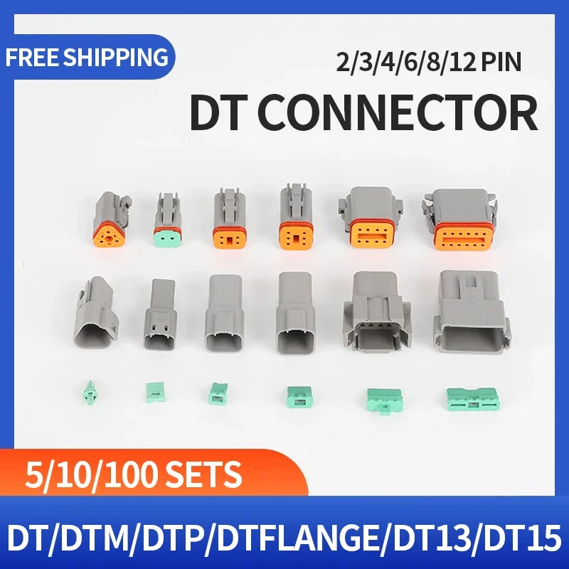 

DEUTSCH CONNECTOR DT/DTM/DTP/DT15/DT13 connector flange male DT06-2S automobile waterproof connector DT04-2P female plug