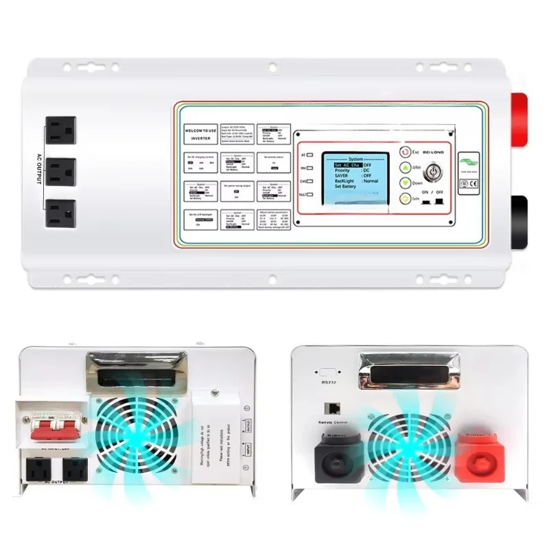 Pure Sine Wave Inverter with UPS Charger, 1500W, 4500W, 12V, 24V