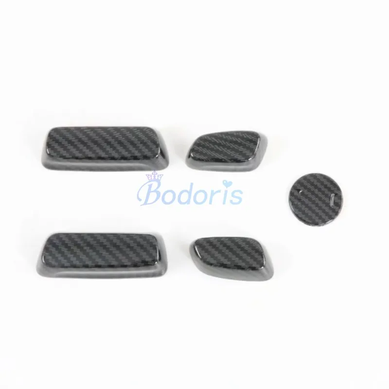 Interior Seat Adjust Switch Button Cover For Toyota Sienna 2015 2016-2018 Carbon Fiber Color Stickers Car Styling Accessories