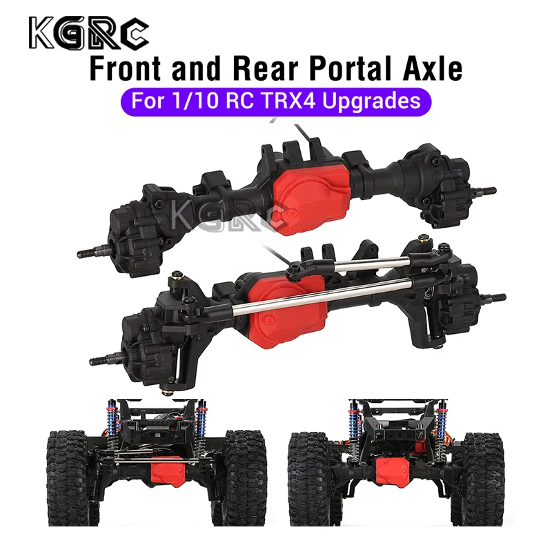 Metal RC Portal Axles 1/10 Front and Rear axle with T-lock Differential for Traxxas TRX-4 Axle RC Car Upgrades Parts