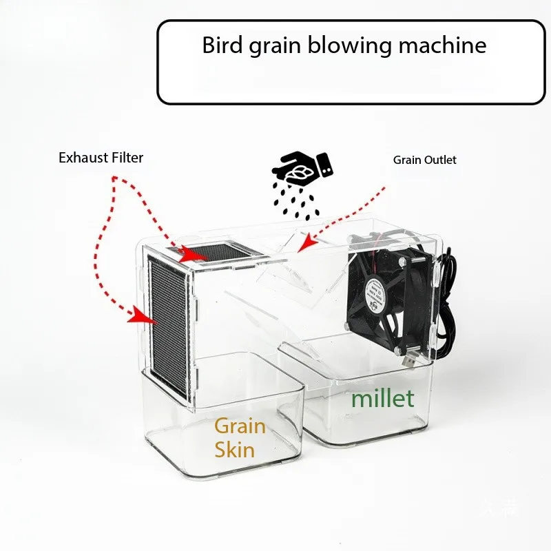 Spezzatrice per particelle di uccelli con ventola a velocità regolabile, facile da pulire e mantenere