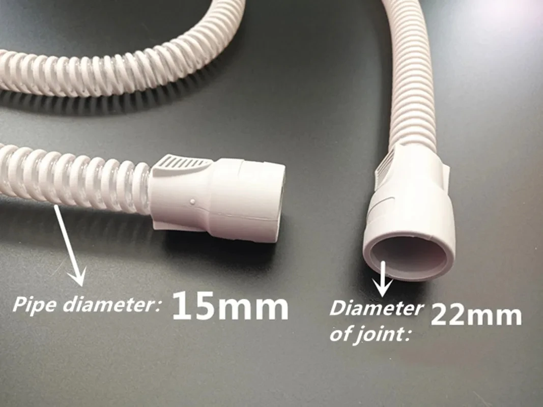 Manguera CPAP de 15mm de diámetro con extremo de goma estándar de 22mm, tubo delgado, 180cm - 72 " - 6 pies