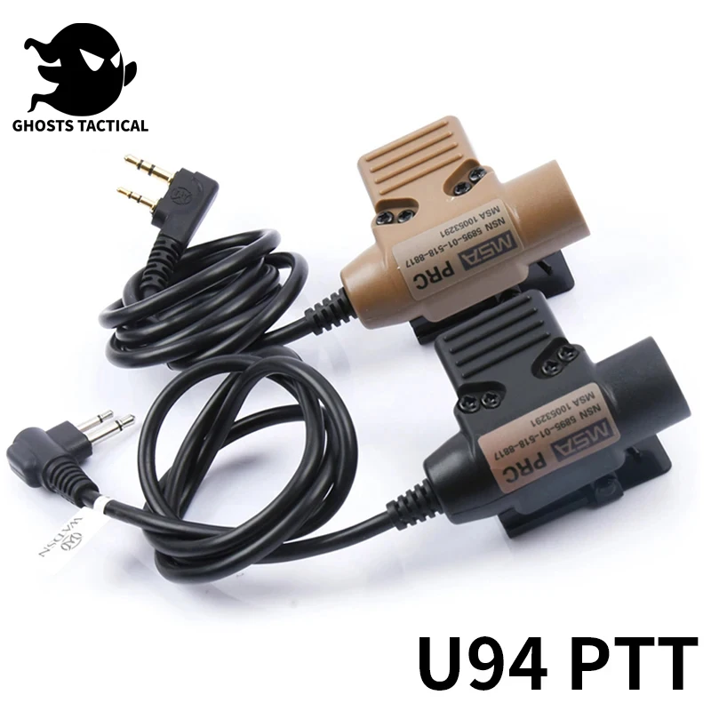 

Tactical U94 PTT Headphone 7.0 Cable Plug Adapter Kenwood Motorola 2 Yeasu Midland Plug Outdoor Communication Headset Intercom