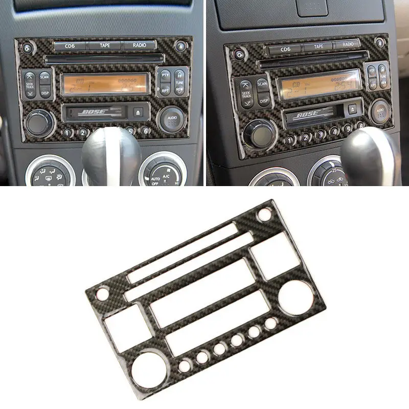 

Car Accessories Soft Carbon Fiber Center Radio CD Control Panel Frame Trim For Nissan 350Z 2003 2004 2005 2006 2007 2008 2009
