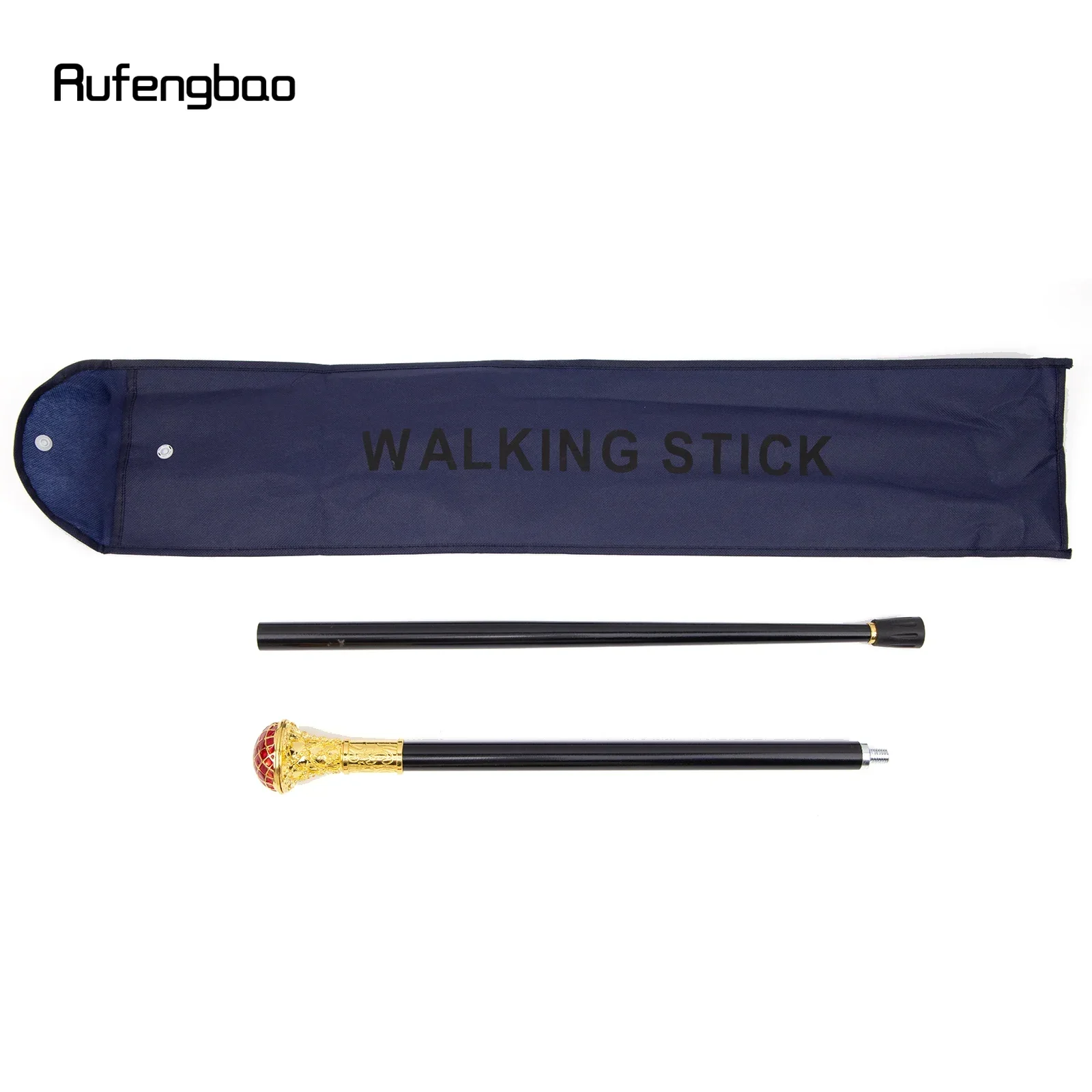 ไม้เท้าทรงลูกบอลสีแดง ดีไซน์หรูหรา สไตล์สุภาพบุรุษ สำหรับคอสเพลย์ ความยาว 90 ซม.