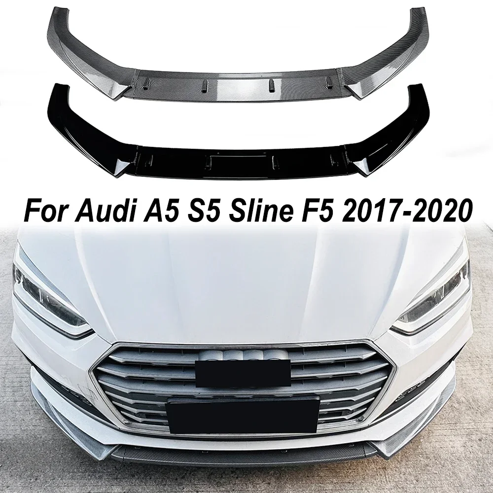 for 2017-2020 Audi A5 S5 Sline F5 car front bumper lip splitter diffuser lip body kit car spoiler bumper accessories