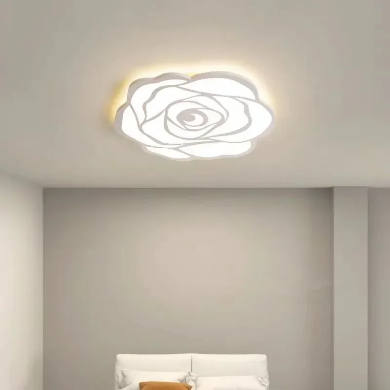 

SANDYHA современная минималистичная светодиодная люстра с цветком, теплая милая лампа принцессы для комнаты, декоративное освещение для детской спальни