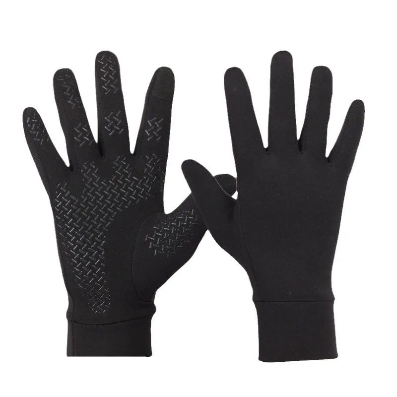 Touch screen Skiing glove Anti Slip Silicone Gel Winter Thermal Warm Fleece Lining Running Bike Cycling Riding Gloves