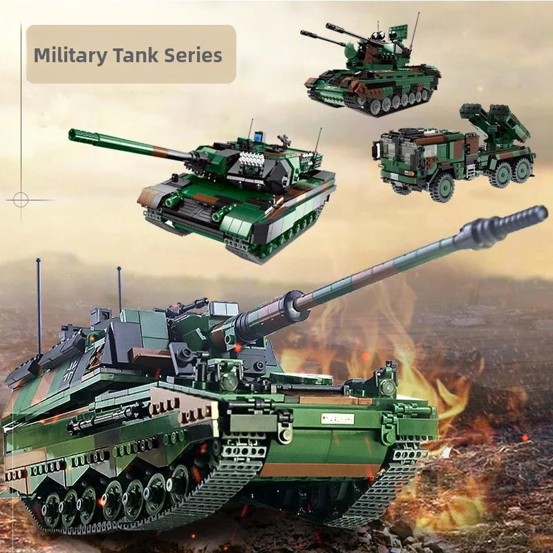 軍用戦車-ジープ-歩兵戦闘車両-自走砲-ウニモグ-トラック-組み立てモデル-ブロック-おもちゃ-xingbao-スターキャッスル