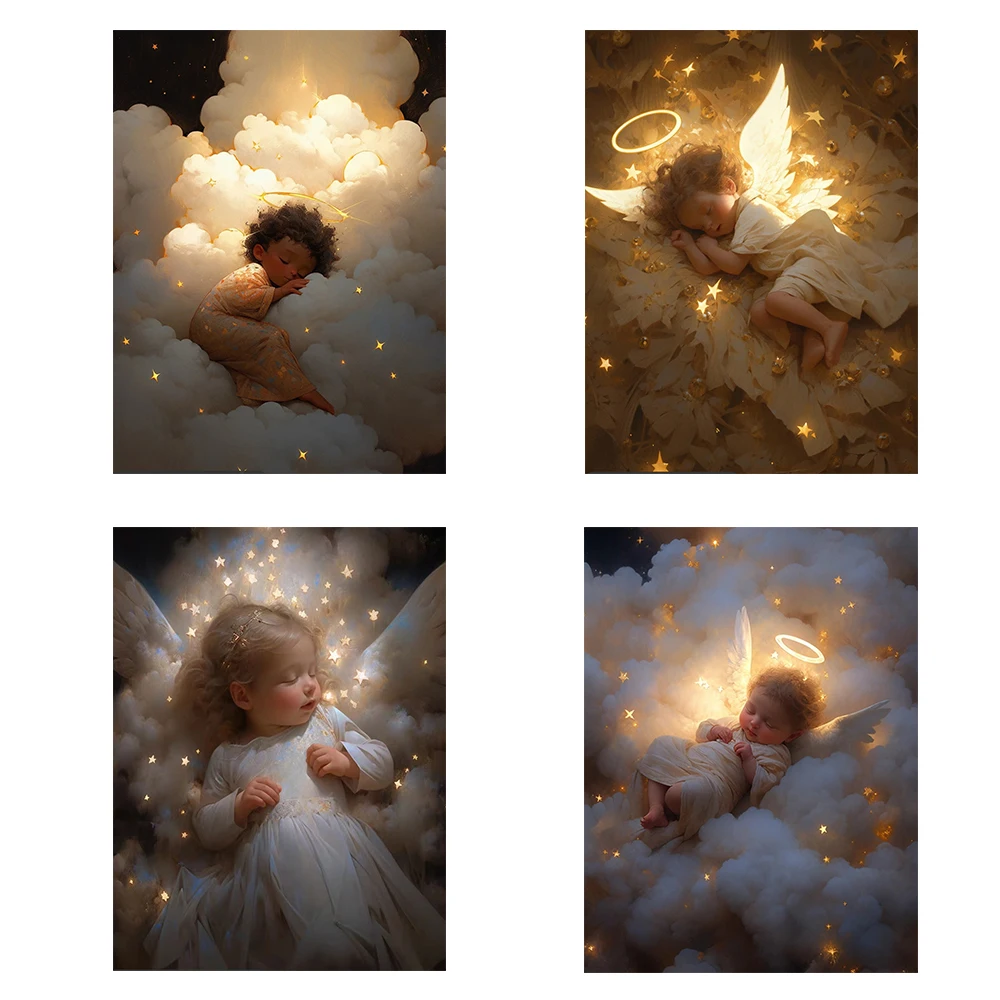 YI BRIGHT Diamond Painted 5D Angel Baby New Product Diamond Art Embroidery Full Diamond Home Decoration