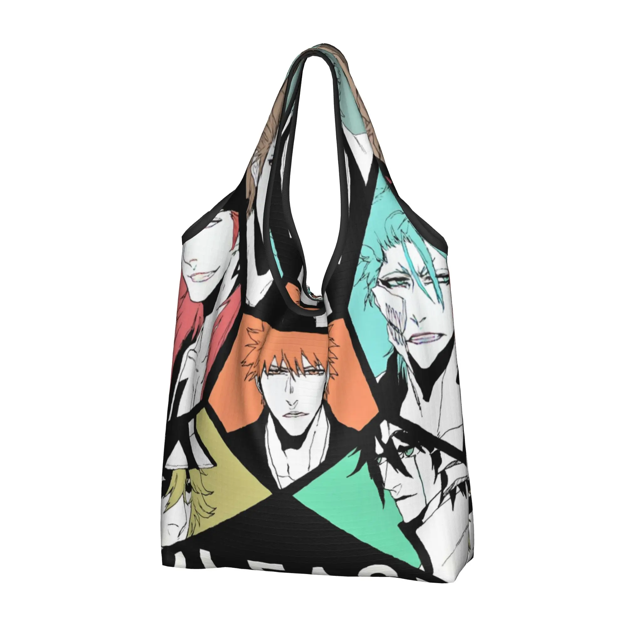B-Bleaches Mangas  Grocery Tote Shopping Bags Women Funny Vintage Shopper Shoulder Bags Large Capacity Handbag