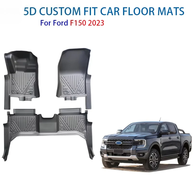 

Factory Direct 5D TPE Custom Fit Car Floor Mats for Ford F150 2023 All Weather Anti Slip Floor Liners