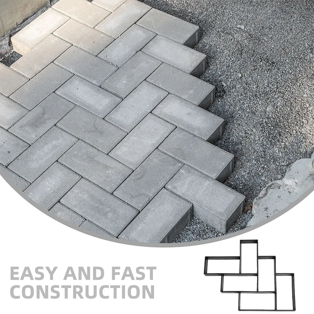 

Прямоугольная форма для каменной кладки, садовая тротуарная форма для бетонной тротуарной плитки, формы для кирпича «сделай сам», дорожка, пластиковая кирпич, многоразовый цемент