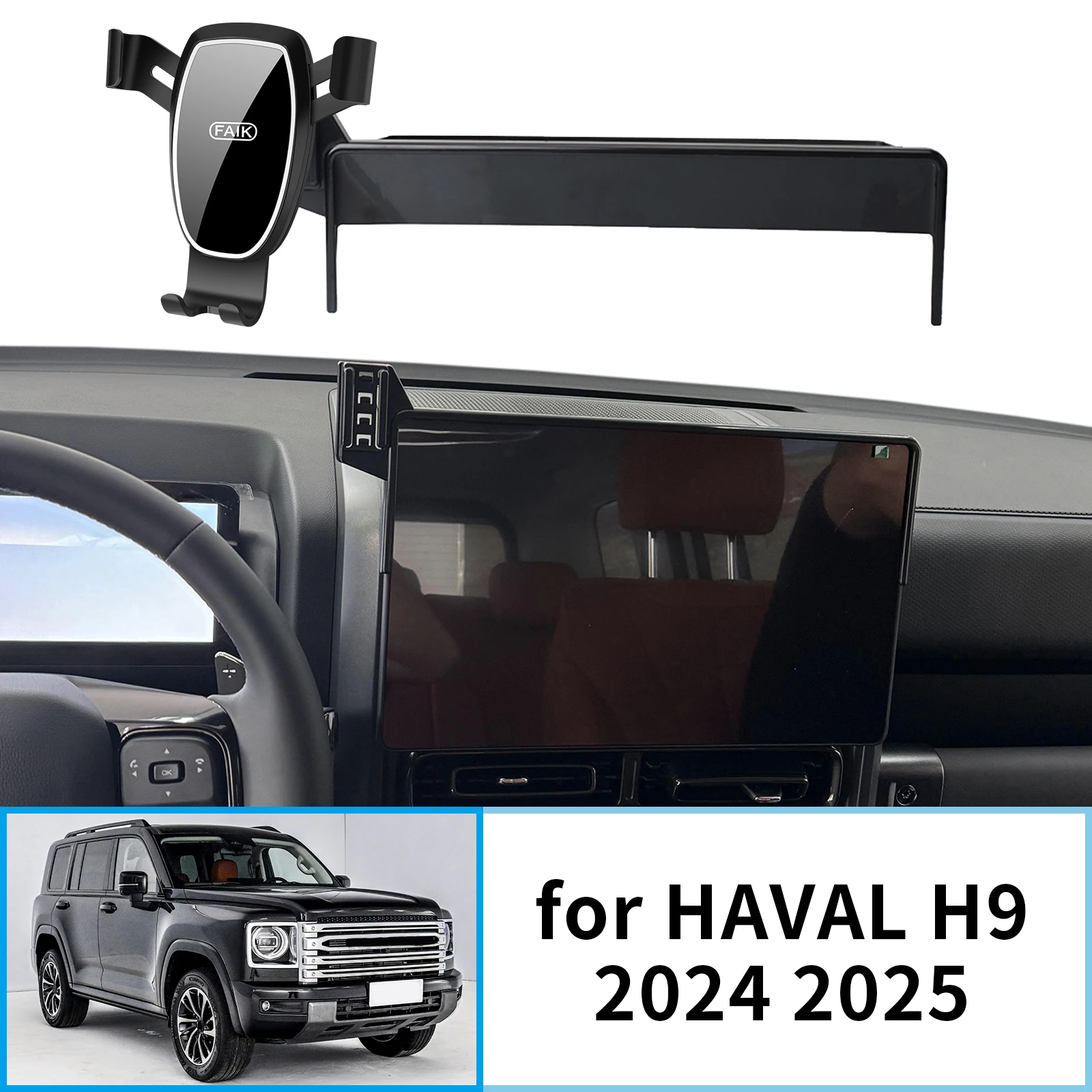 for HAVAL H9 2024 2025 GPS Bracket Navigation Stand Auto Accessories