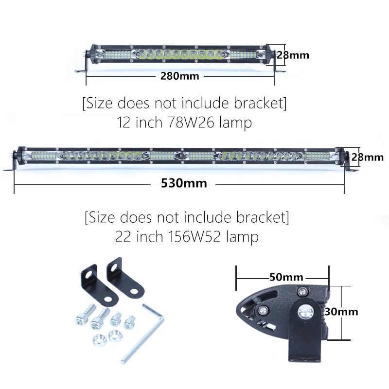 Slim Spot Flood LED Bar Off Road 12V 24V LED Light Bar/Work Light For Car 4x4 Truck ATV SUV Boat lada Barra LED Lightbar