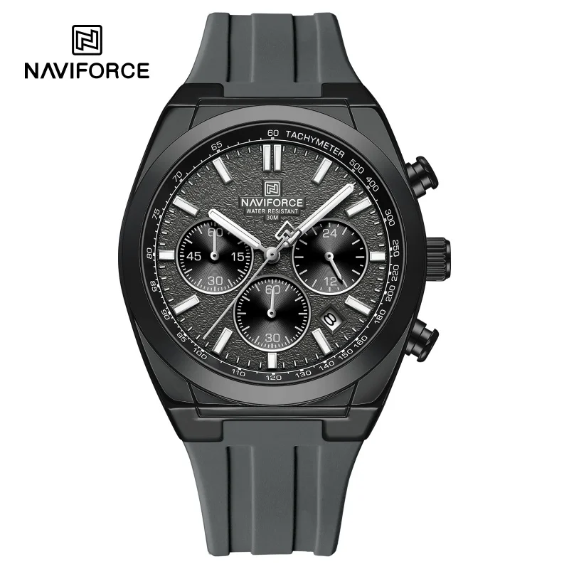 Men's Multifunctional Chronograph Silicone Strap Watch
