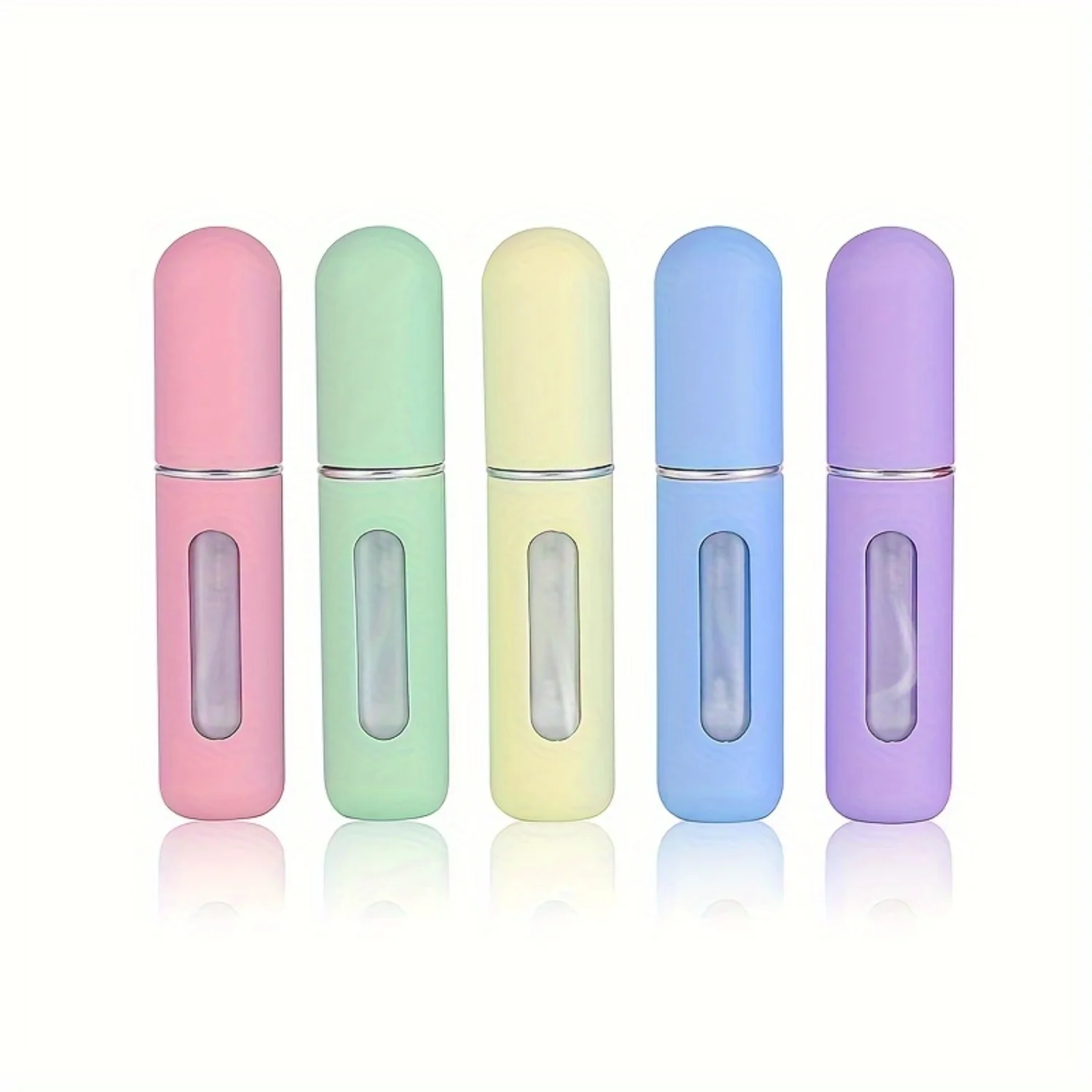 5pcs Candy Color Mini Travel Spray Bottles, 0.17oz Empty Refillable Perfume Atomizer Spray Bottle, Perfume  Case, Portable Pocke