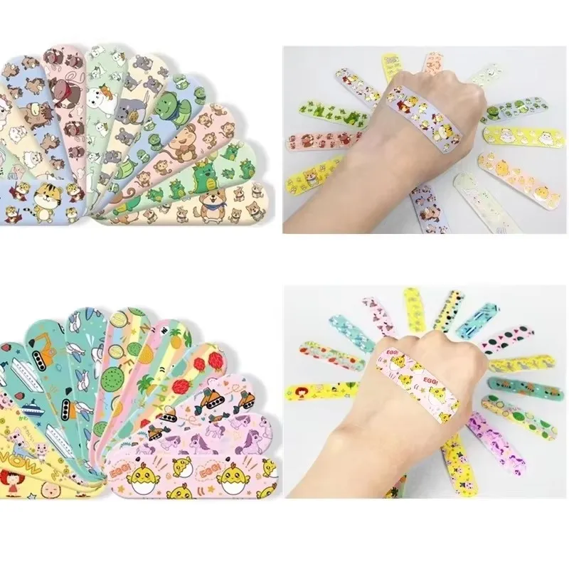 

60-480 Pcs Cartoon Animal Pattern Hemostatic Kids Band-Aid Self-Adhesive Bandage First Aid Emergency Kit Wound Plaster Patches