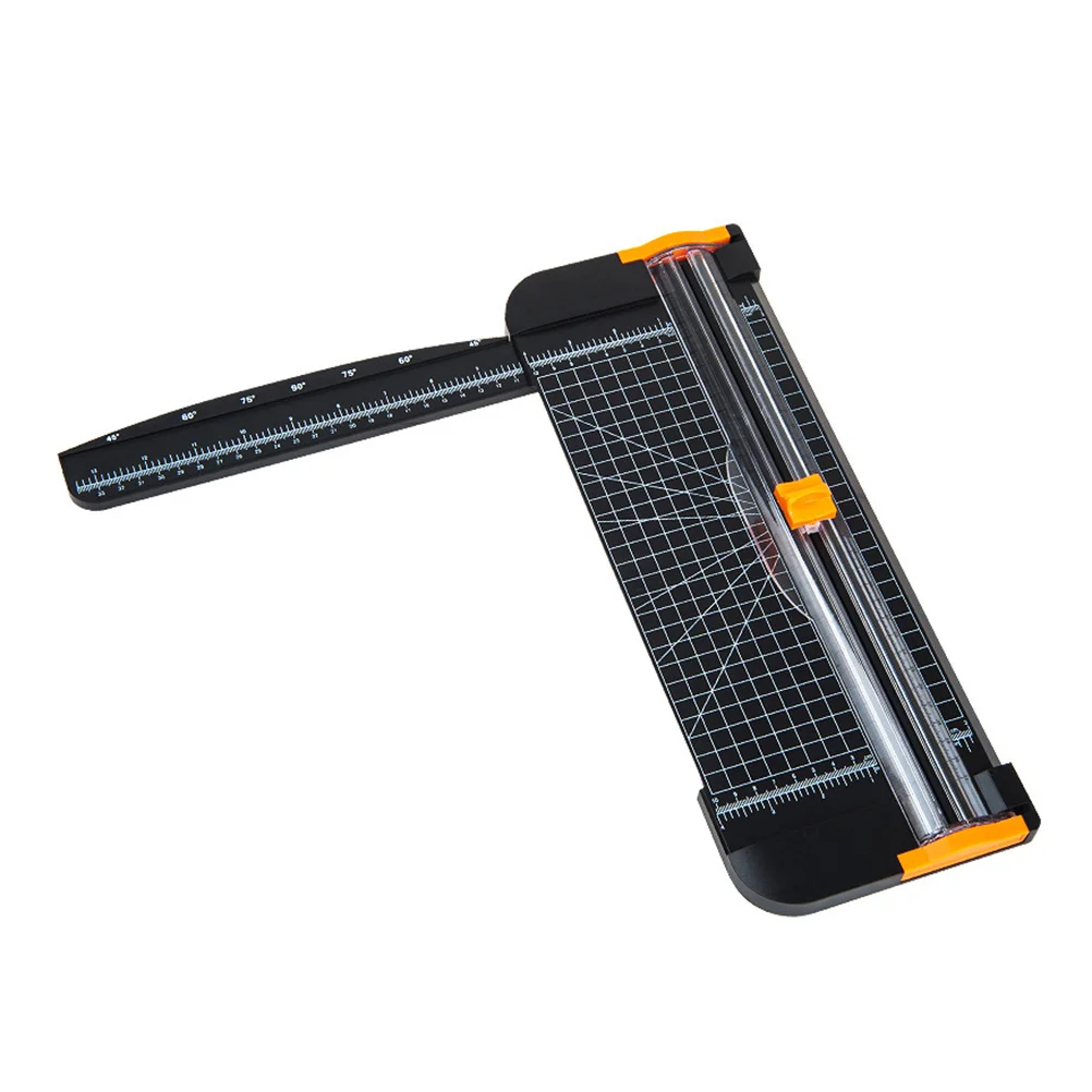 

A4 Guillotine Paper Cutter Paper Trimmer Folding Ruler Safe Protective Case 45-90 Degree Angle Cutting Ideal for Office Craft