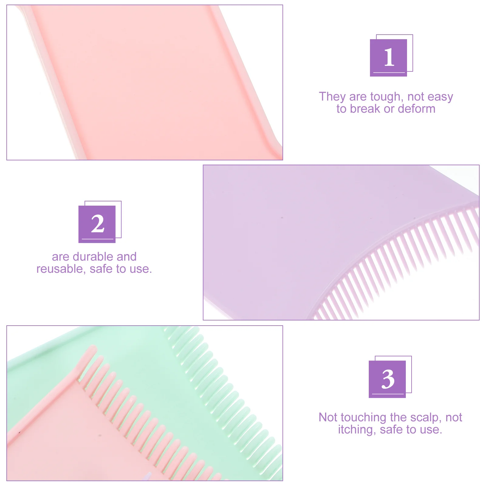 

3pcs Board Durable Dye Hair Coloring Paddle For Salon Home Use Hair Coloring Dying Paddle Tools Kit Foil Board